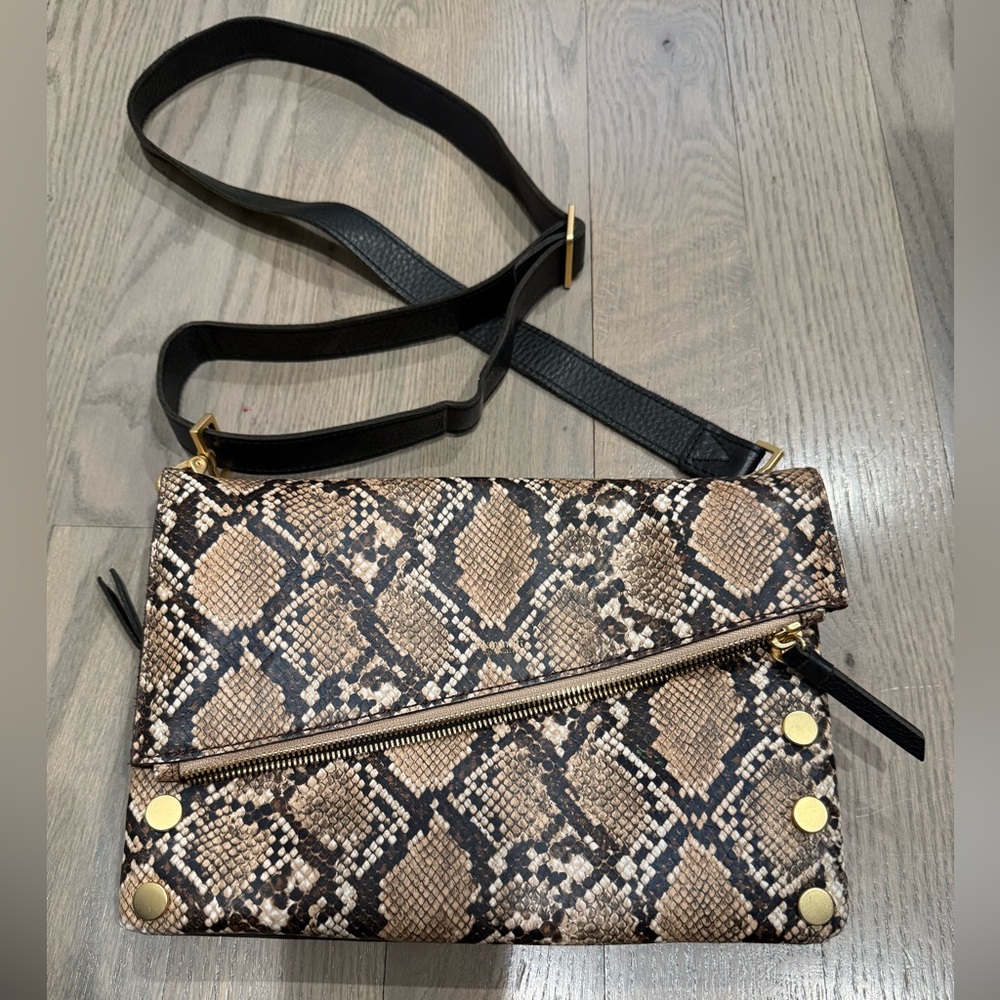 Hammitt Dillion Med Black/Snakeskin Convertible Bag
